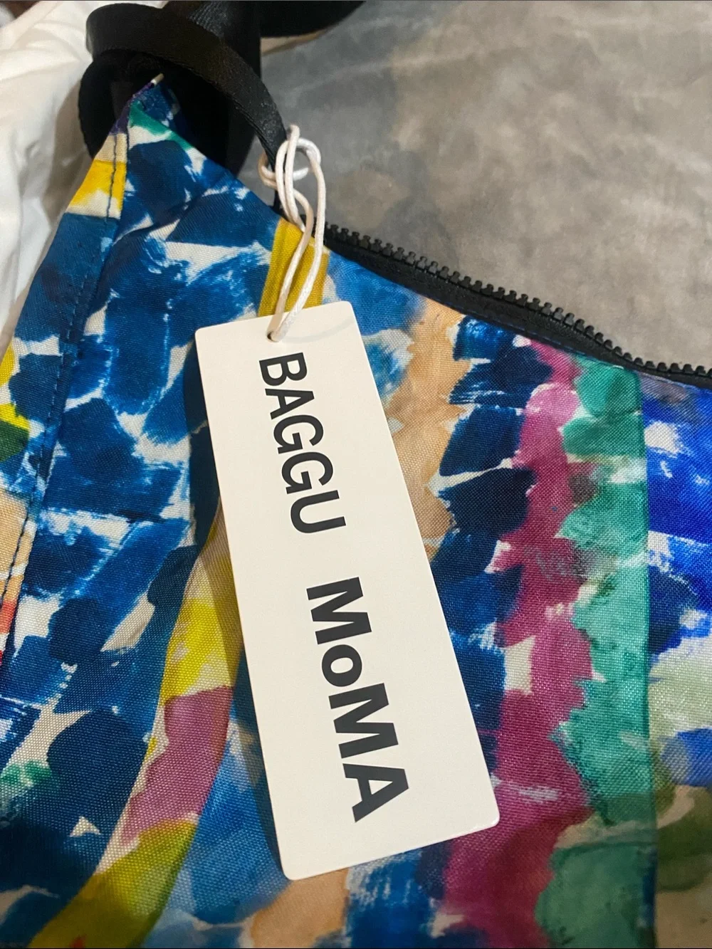 Moma Multicolor Watercolor Stripe Hobo Bag with Black Strap